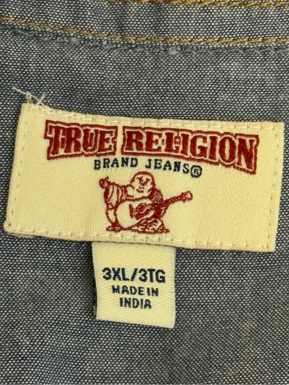 True Religion Men's Botton Down Shirt Size 3XL